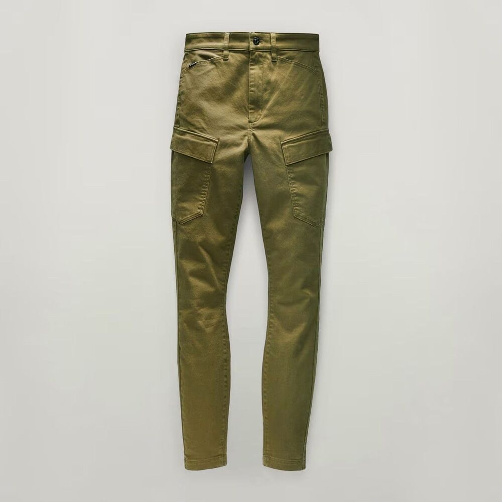 G-Star RAW Womens G-Shape Skinny Cargo Pant 28 Army Green High Waited Streetwear